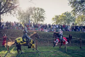 Hét riddertoernooi op Slot Loevestein Fotograaf: Sanne van Heiden.  Foto: Het middeleeuwse riddertoernooi op Loevestein is een weekend vol