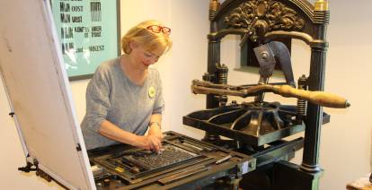 Reportage Museum Indruk Beleef het drukproces: van letterzetten en inkten tot aan een gedrukte pagina. Foto: DagjeWeg.NL