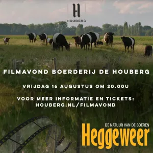 Natuurfilm Heggeweer op bijzondere boerderij Flyer. Foto: Boerderij De Houberg