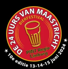 Bierfestival: de 24uurs van Maastricht 2024. Logo 24uurs van Maastricht 2024. Foto: Jorge Boosten 