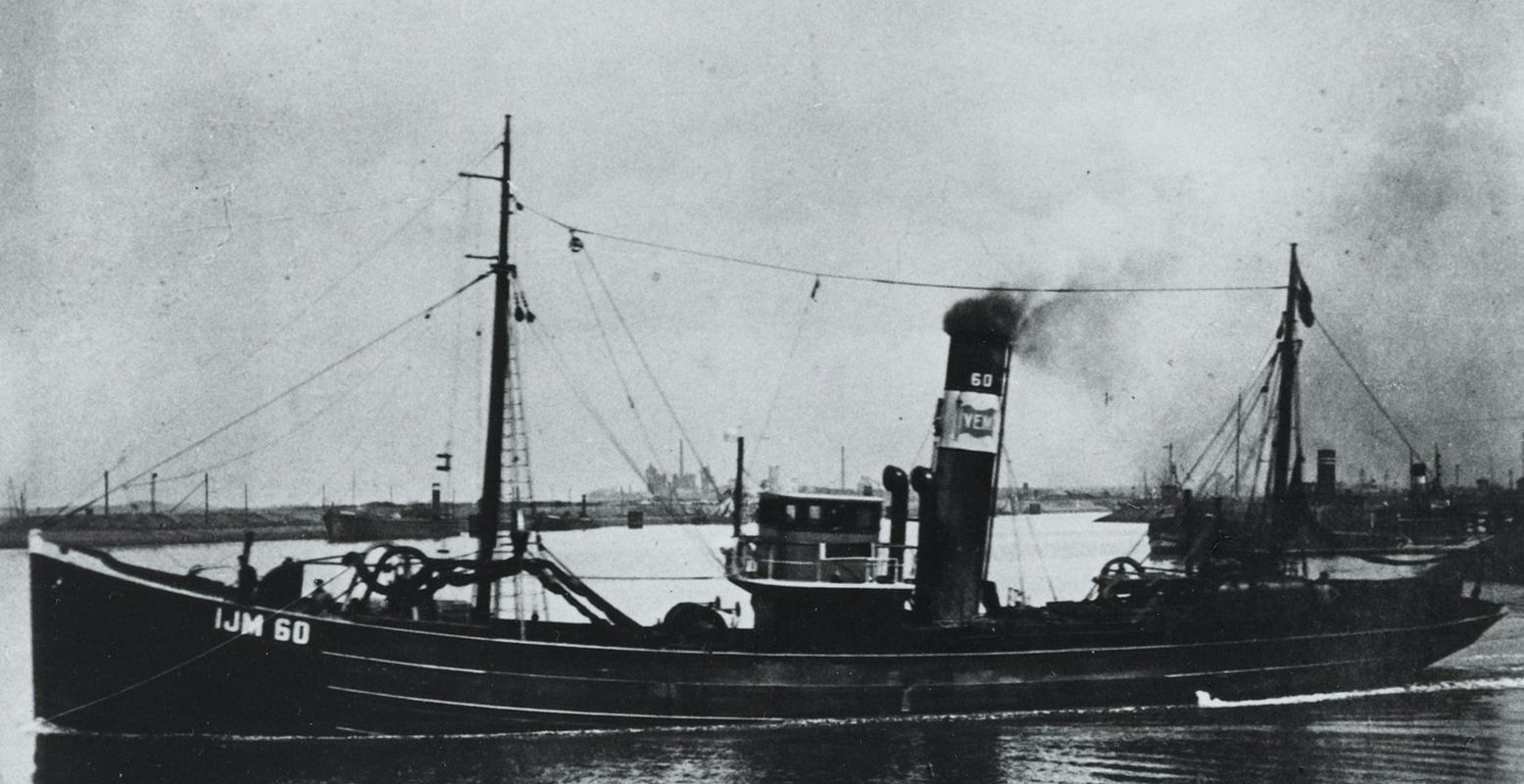 Het schip Catharina Duyvis verging op de Noordzee op 1 februari 1953. 16 bemanningsleden kwamen hierbij om het leven. Foto: Watersnoodmuseum