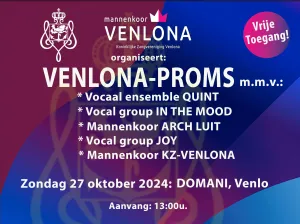 Poster VenlonaProms. Foto: G.Haeijen