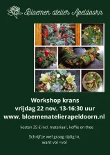 Mevr. J Stor-Reuling is de fotograaf, workshop krans 22 nov. 2024