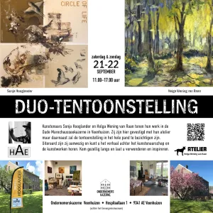 Duo-Tentoonstelling Flyer, foto: Helga Wening van Raan