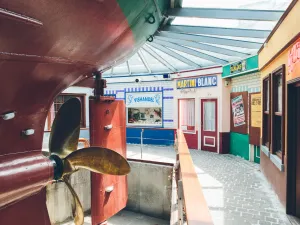 Museumschip Amandine Wandel langs scènes uit het woeste zeeleven. Foto: Nick Decombel