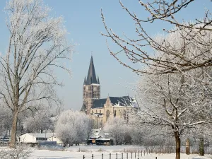 Kerstmarkt in het pittoreske Thorn Thorn in de winter. Foto: Har Bokken