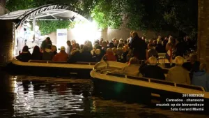 Muziek op de Binnendieze Foto: aanvaart, Fotograaf: Gerard Monté