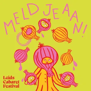 Fotobeschrijving: Meld je aan poster. Foto: (c) Leids Cabaret Festival.