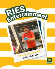 Aankondiging familieactiviteit met RIES Entertainment. Foto: McDonald's Heerenveen