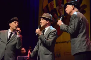 Prefinale Ouderen Songfestival 2024 Trio Rozen & Honing. Foto: Willemijn Ploem