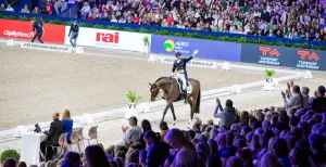 Springen en dressuur op topniveau tijdens Jumping Amsterdam Topruiters en hun prachtige paarden verzamelen zich in de RAI Amsterdam. Foto: