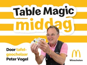 Peter Vogel bij McDonald_s Winschoten Foto: McDonald's Winschoten