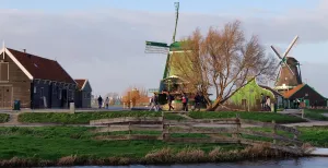 Al 100 jaar lang redden vrijwilligers de molens van de Zaanstreek Enkele van de molens op de Zaanse Schans, die zijn gered door Vereniging De Zaansche Molen. Foto: DagjeWeg.NL @ Tonny van Oosten